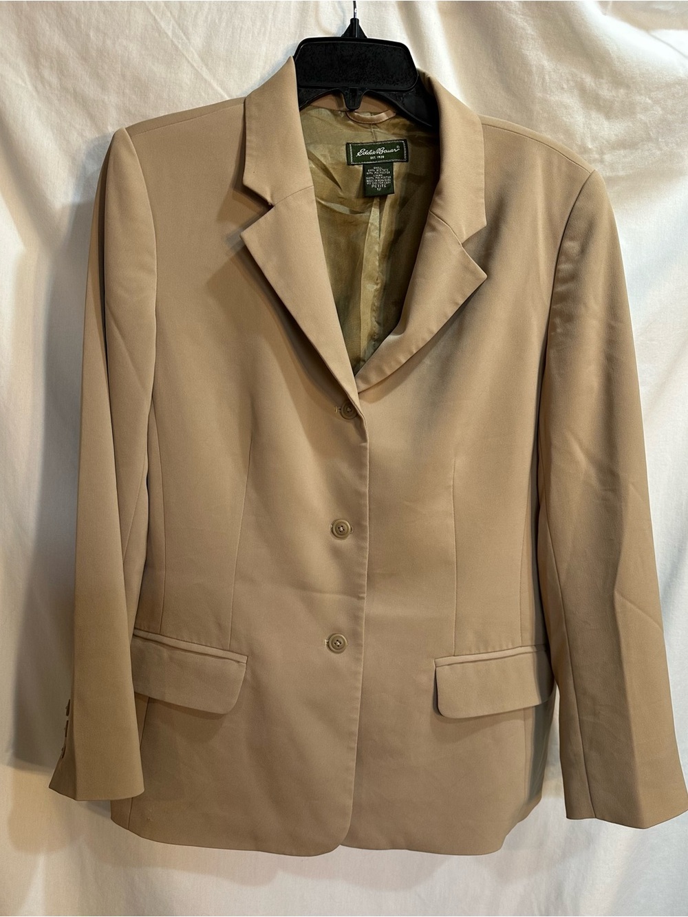 Eddie Bauer Women's Beige/Tan Single-Breasted Blazer